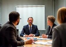 Conseiller RH lors d'une réunion de conseil stratégique